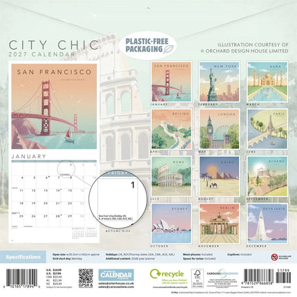 CarouselCalendars City Chic, Orchard Design Kalender 2027