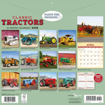 CarouselCalendars Classic Tractors Kalender 2026