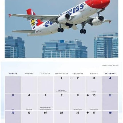 CarouselCalendars Commerciële Vliegtuigen Kalender 2026