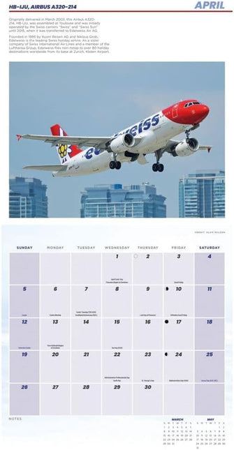 CarouselCalendars Commerciële Vliegtuigen Kalender 2026