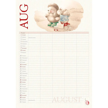 CarouselCalendars Country Companions A4 Familie Organiser 2027