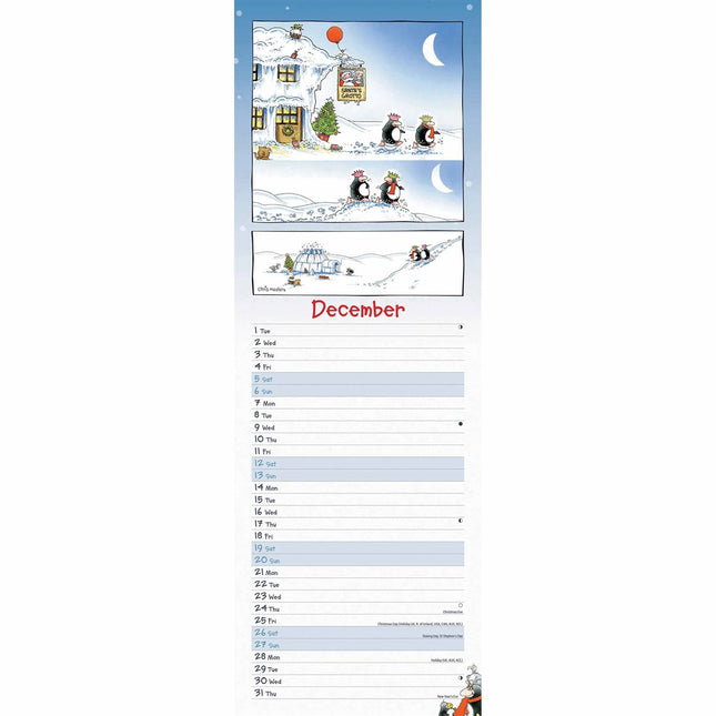 CarouselCalendars Eric, De Pinguïn Kalender 2026 Slimline