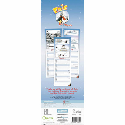 CarouselCalendars Eric, De Pinguïn Kalender 2026 Slimline