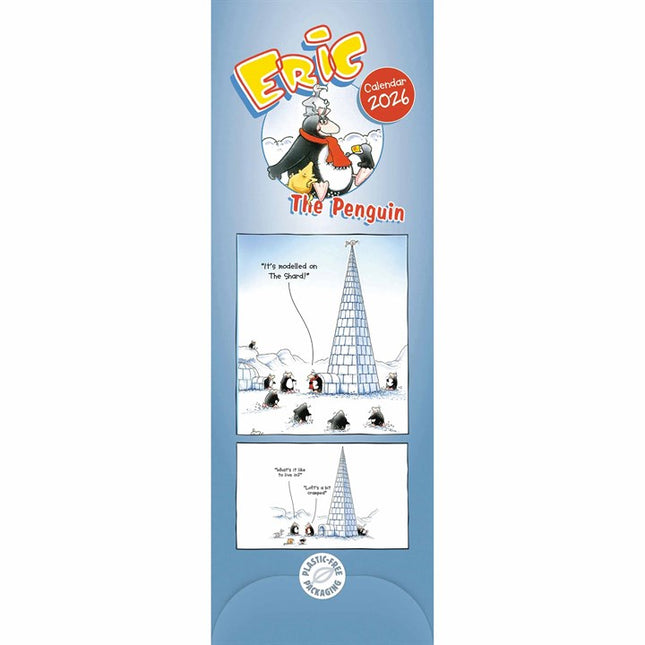 CarouselCalendars Eric, De Pinguïn Kalender 2026 Slimline