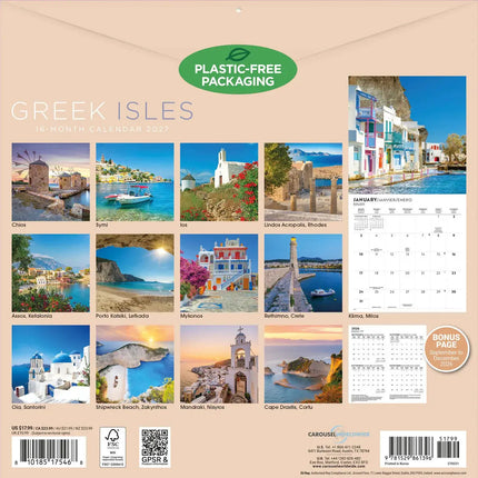 CarouselCalendars Griekse Eilanden Kalender 2027