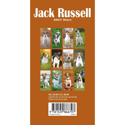 CarouselCalendars Jack Russell Terrier Slim Agenda 2027