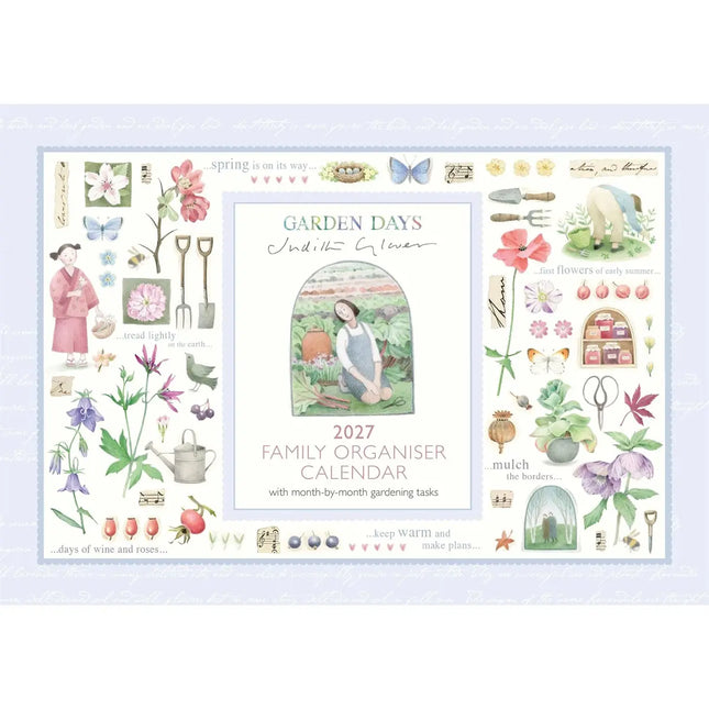 CarouselCalendars Judith Glover, Tuindagen A4 Familie Organiser 2027