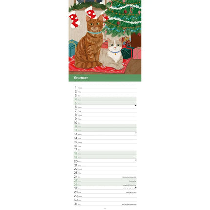 CarouselCalendars Katten Illustraties Kalender 2027 Slimline