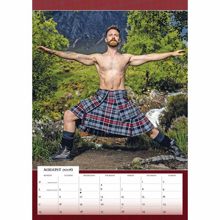 CarouselCalendars Kilted Yoga Kalender 2026 A3