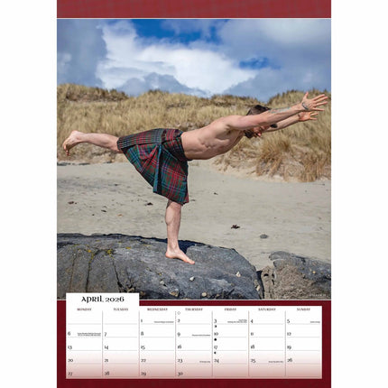 CarouselCalendars Kilted Yoga Kalender 2026 A3