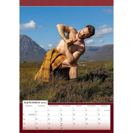 CarouselCalendars Kilted Yoga Kalender 2027 A3