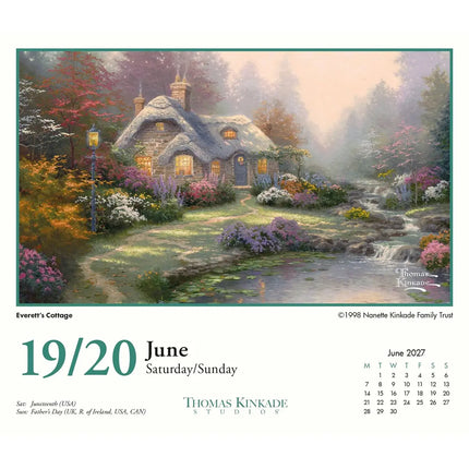 CarouselCalendars Kinkade Studios Deskkalender 2027