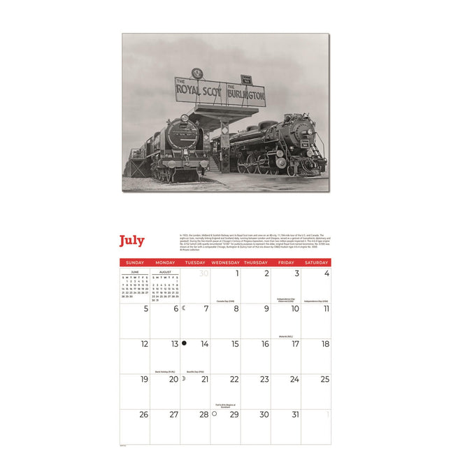 CarouselCalendars Klassieke Treinen Kalender 2026