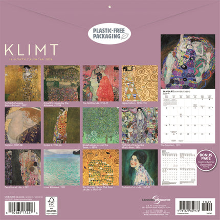 CarouselCalendars Klimt Kalender 2026