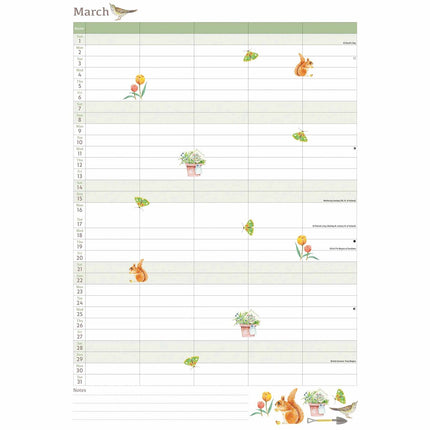 CarouselCalendars Life In The Garden A4 Familie Organiser 2026