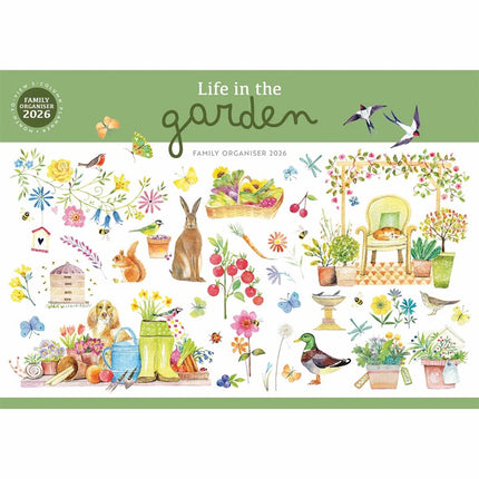 CarouselCalendars Life In The Garden A4 Familie Organiser 2026