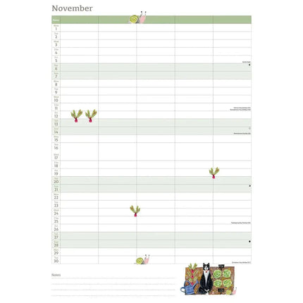 CarouselCalendars Life In The Garden A4 Familie Organiser 2027