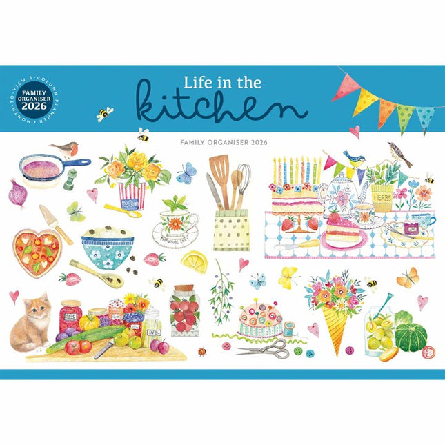 CarouselCalendars Life In The Kitchen A4 Familie Organiser 2026