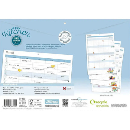 CarouselCalendars Life In The Kitchen A4 Familie Organiser 2027