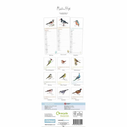 CarouselCalendars Madeleine Floyd, The Dawn Chorus Slim Kalender 2025