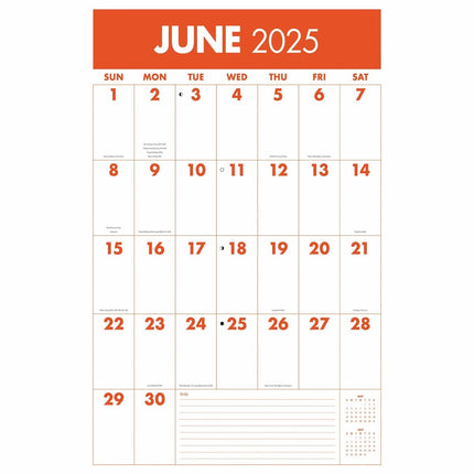 CarouselCalendars Mammoth Raster Super Deluxe Kalender 2025