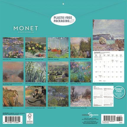 CarouselCalendars Monet Kalender 2026