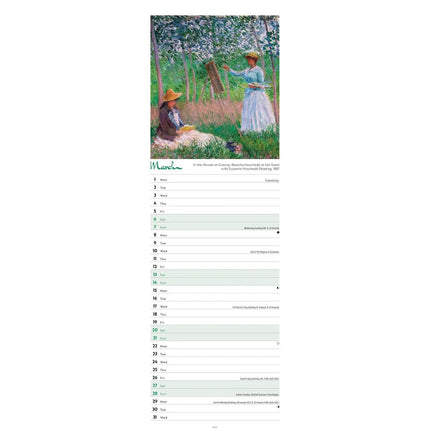 CarouselCalendars Monet Slimline Kalender 2026