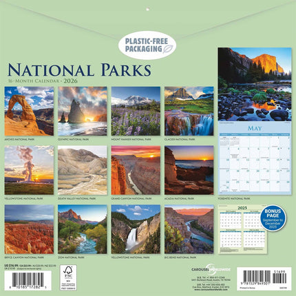 CarouselCalendars National Parks Kalender 2026