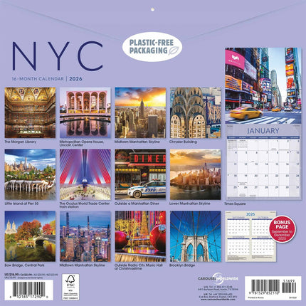 CarouselCalendars New York City Kalender 2026