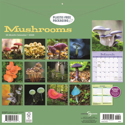 CarouselCalendars Paddenstoelen Kalender 2026
