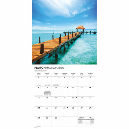 CarouselCalendars Paradijs Eiland Mini Kalender 2026