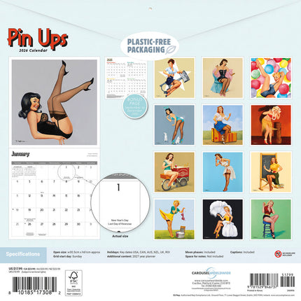 CarouselCalendars Pin Ups Kalender 2026