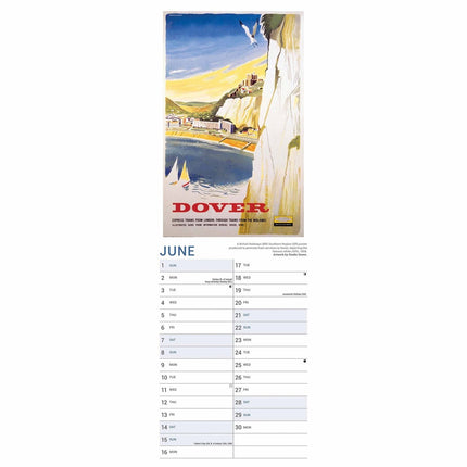 CarouselCalendars Railway Poster Art Kalender 2025 Slimline