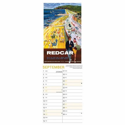 CarouselCalendars Railway Poster Art Kalender 2025 Slimline
