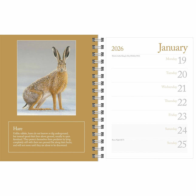 CarouselCalendars Robert Fuller Wildlife Pocket Agenda 2026