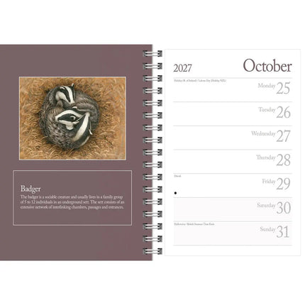 CarouselCalendars Robert Fuller Wildlife Pocket Agenda 2027