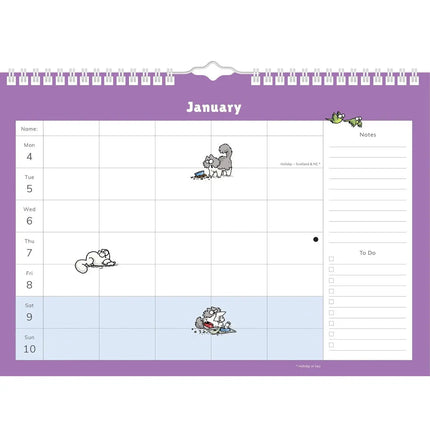 CarouselCalendars Simon's Cat A4 Familie Planner 2027