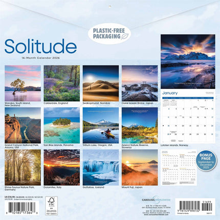 CarouselCalendars Solitude Kalender 2026