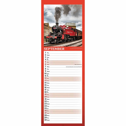 CarouselCalendars Stoomtreinen Slimline Kalender 2026