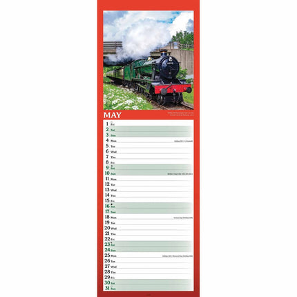 CarouselCalendars Stoomtreinen Slimline Kalender 2026