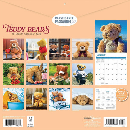 CarouselCalendars Teddyberen Kalender 2026