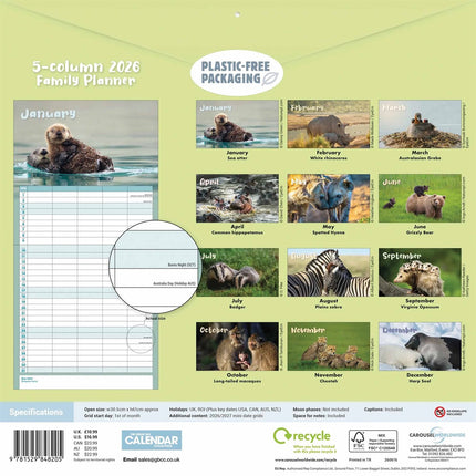 CarouselCalendars The Busy Life Family Planner 2026