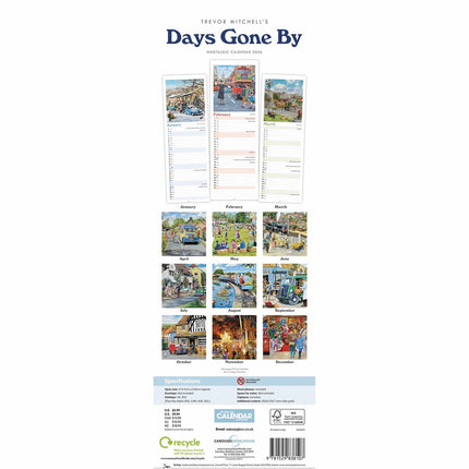 CarouselCalendars Trevor Mitchell, Days Gone By Kalender 2026 Slimline