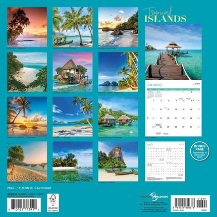 CarouselCalendars Tropical Islands Kalender 2026