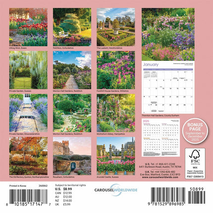 CarouselCalendars Tuinen Mini Kalender 2026