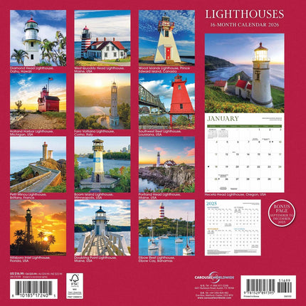 CarouselCalendars Vuurtoren Kalender 2026