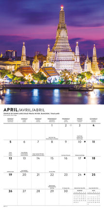 CarouselCalendars Wereld Kalender 2026 Mini