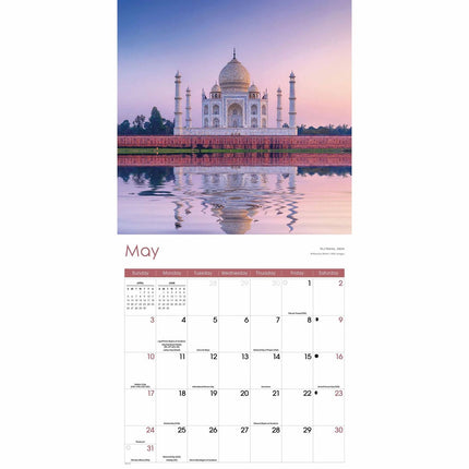 CarouselCalendars Wereldwonderen Kalender 2026