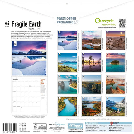 CarouselCalendars WWF Fragile Earth Kalender 2027