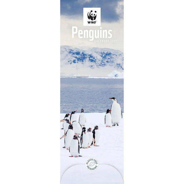 CarouselCalendars WWF Penguins Slimline Kalender 2027
